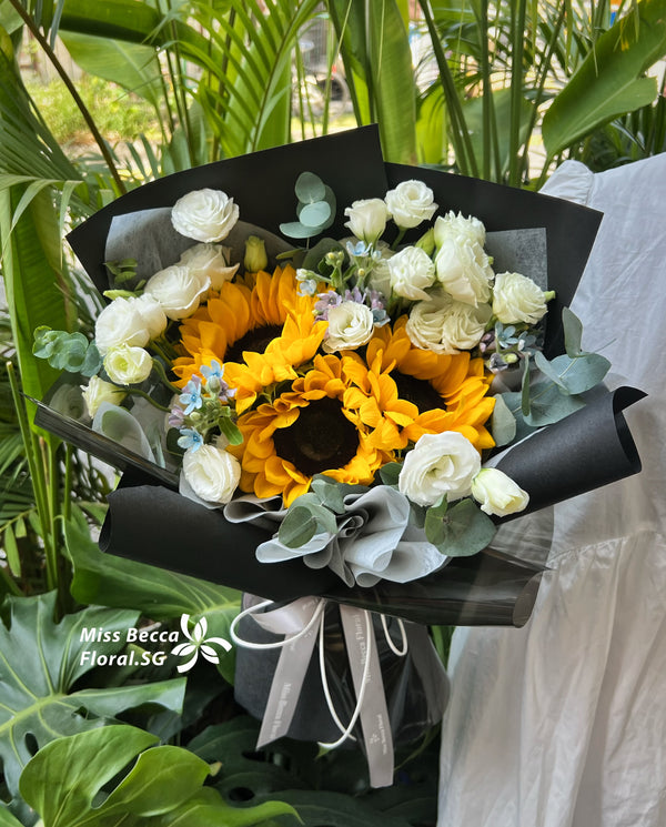 Korea style sunflower graduation Flower Bouquet