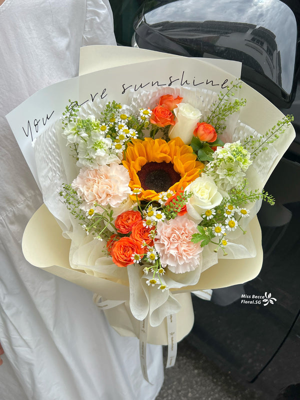 Korea style Sunflower bouquet fresh flower bouquet