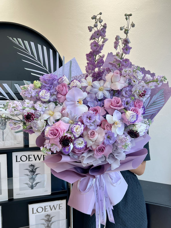 Korea style Lsize purple dream fresh flower bouquet