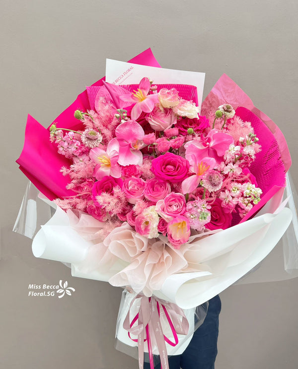 XL SIZE KOREA STYLE PINK FLYD MIX Flower Bouquet