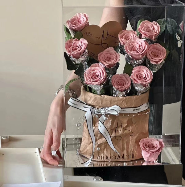 Rose Preserved Flower Bouquet box