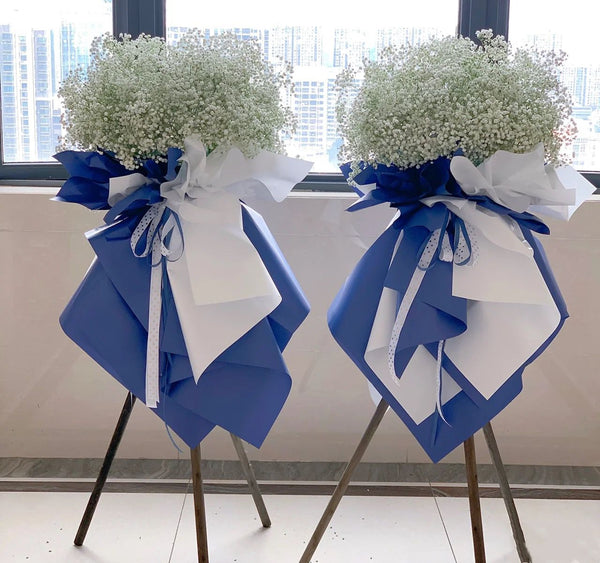 White Baby Breath Pening Flower Stand