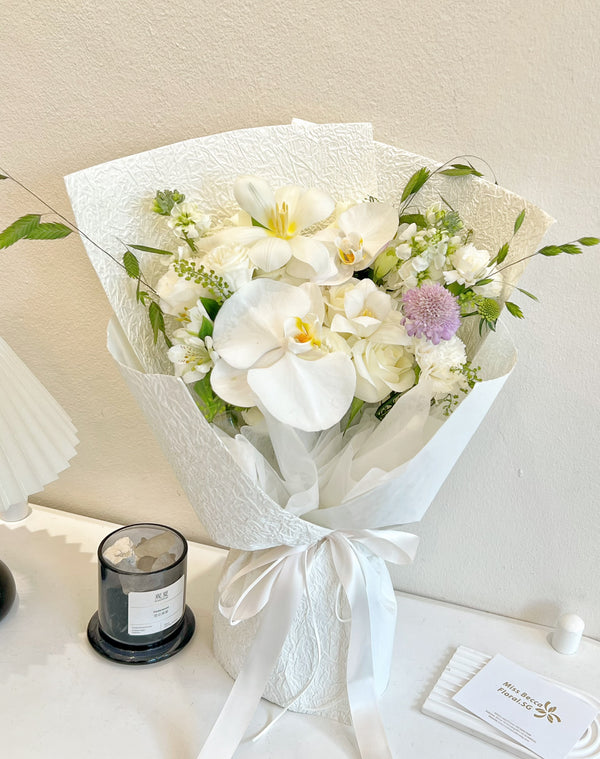 Korea style white dream white flower fresh flower bouquet