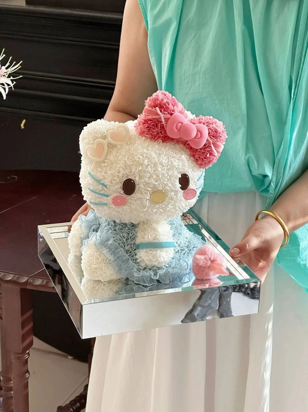 Blue hello kitty preserved flower box