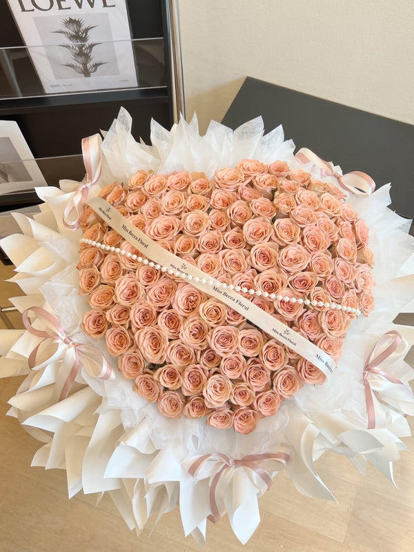 99 stalks cappuccino rose Flower Bouquet