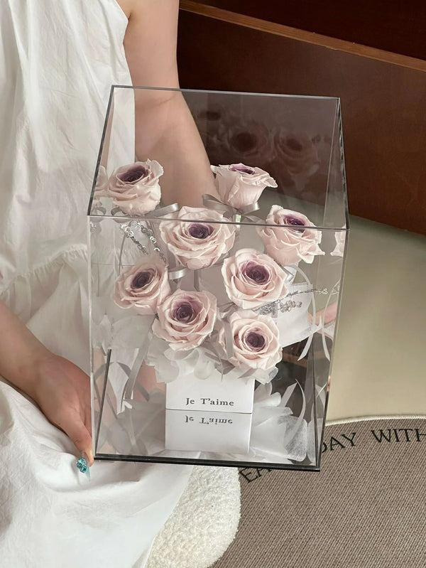LOVE SPRAY preserved roses flower box