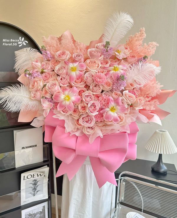 Valentine’s Day pink lychee bouquet XL SIZE (60-70 stalks )