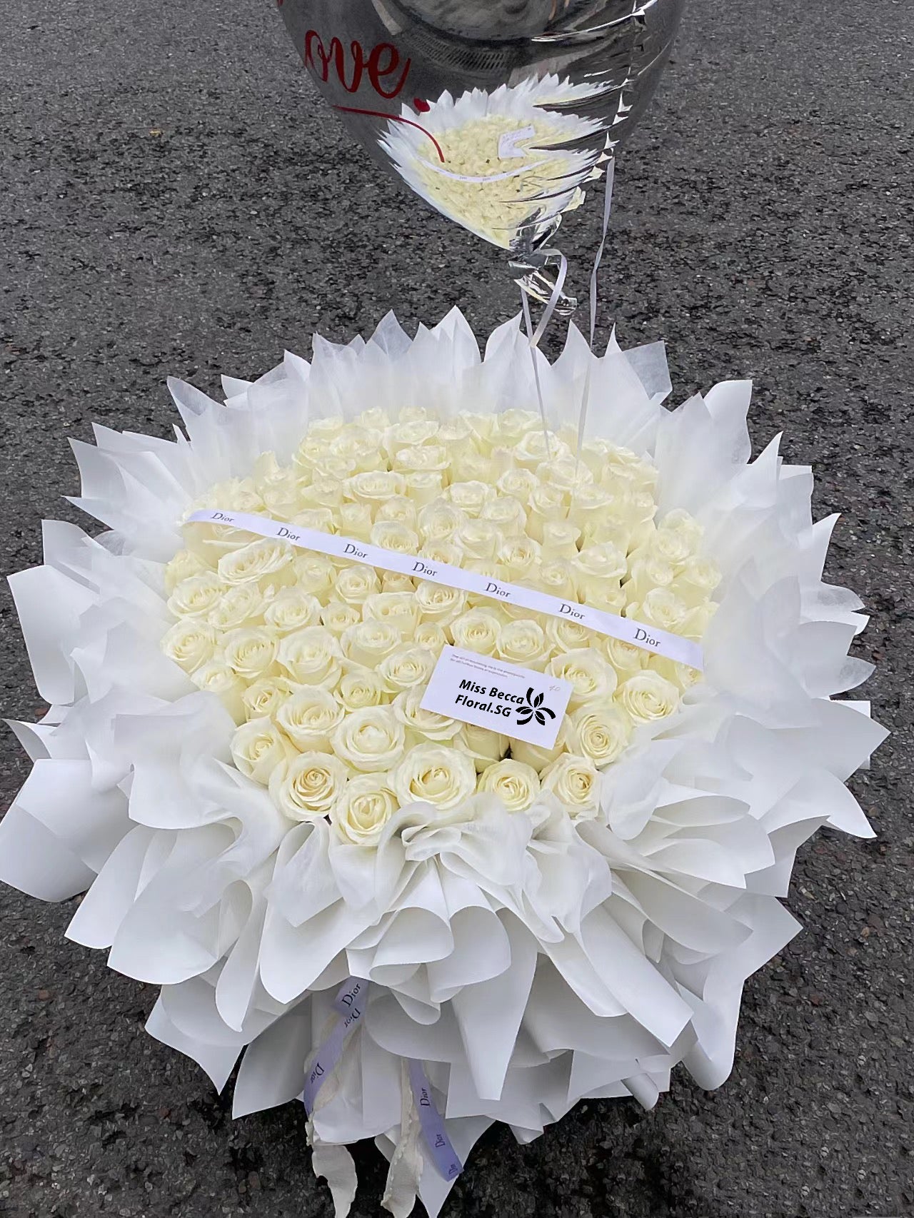 999 Roses Proposal 99 stalks white rose fresh flower proposal flower bouquet ...