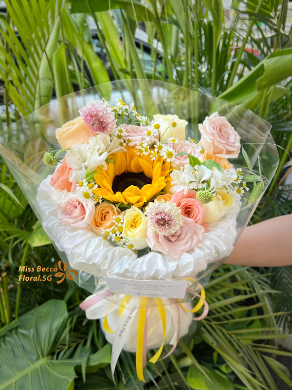 Graduation flower sunflower mix flower bouquet