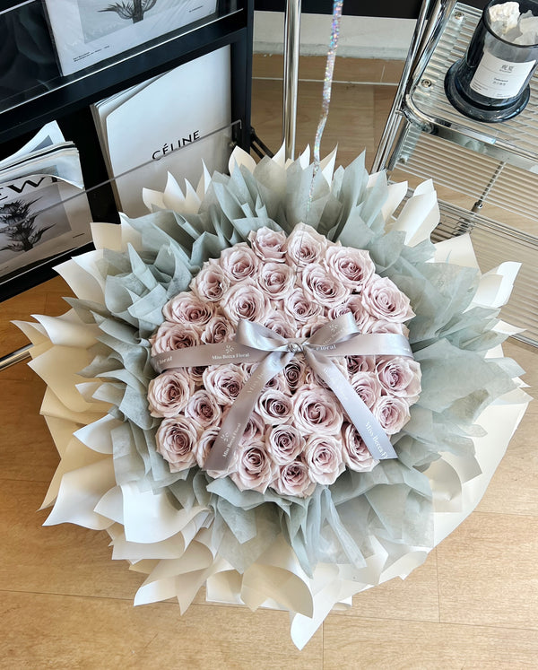 Korea style 33 stalks manta fresh rose flower bouquet