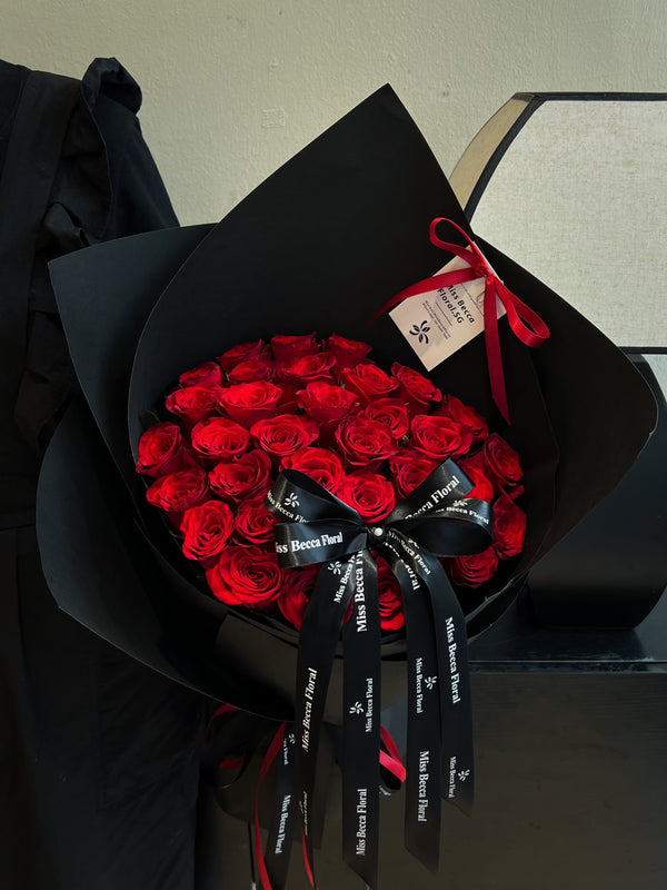 2025 QIXI limited edition red rose 33 stalks flower bouquet fresh flower