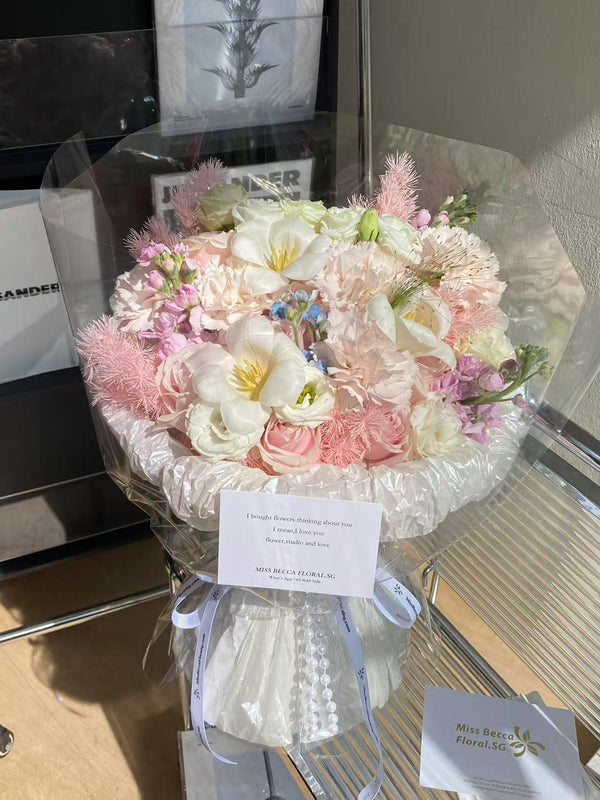 2025 Mother’s Day flower bouquet pink carnation tulip flower