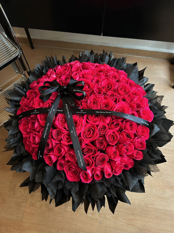 Korea style  Pink Floyd rose bouquet 52 /99 stalks