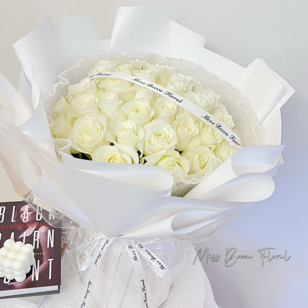 Bouquet Of 33 White rosesFlower Bouquet