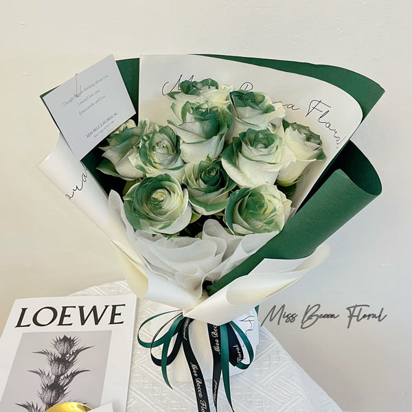 Scottish Green Rose Flower Bouquet